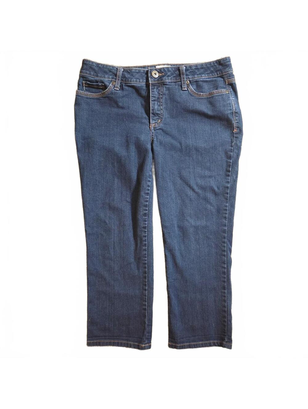 St. John's Bay Women's Blue Denim Jean Capris Size 6